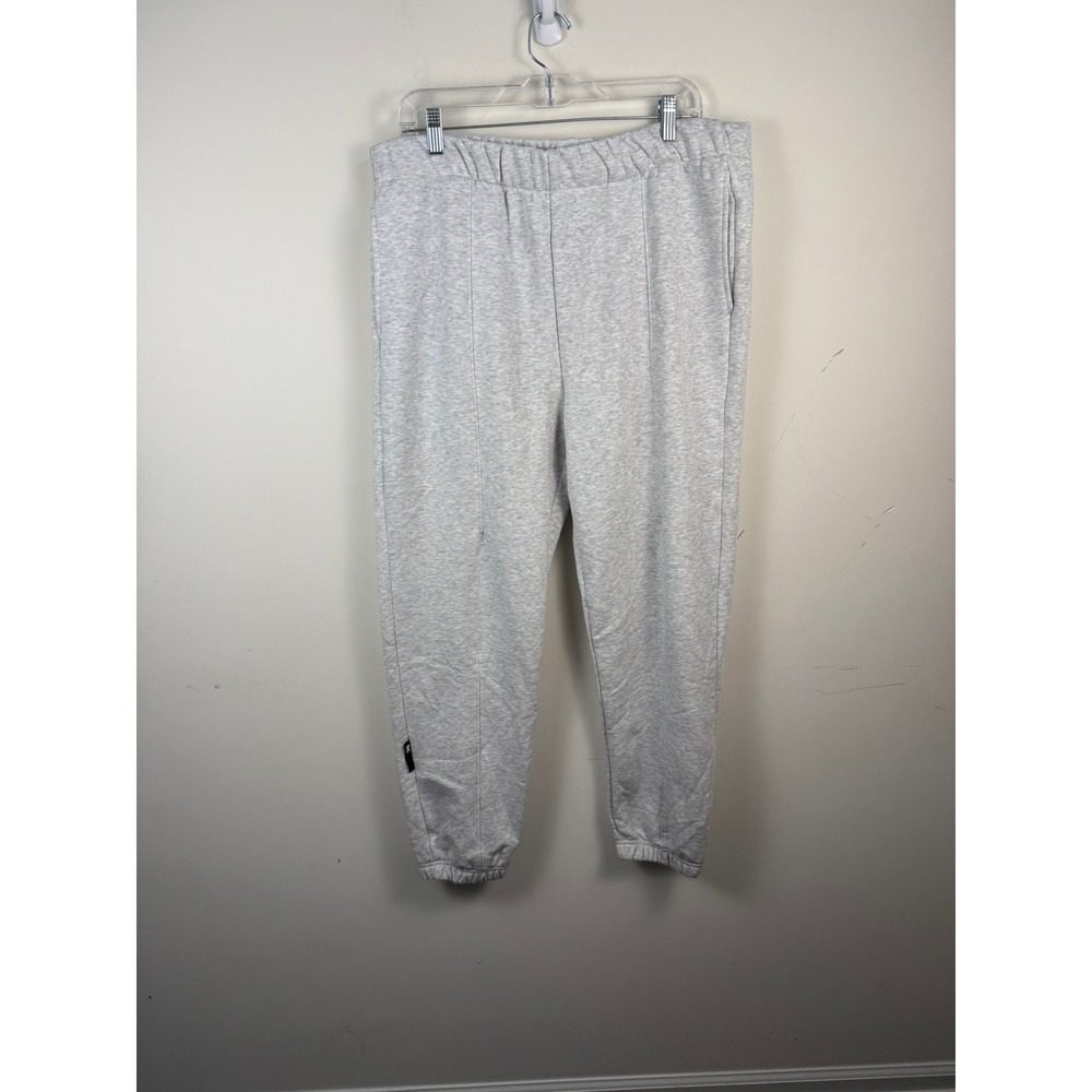 On Running Club Pant Womens XL Light Grey Melange Joggers Organic Cotton Blend